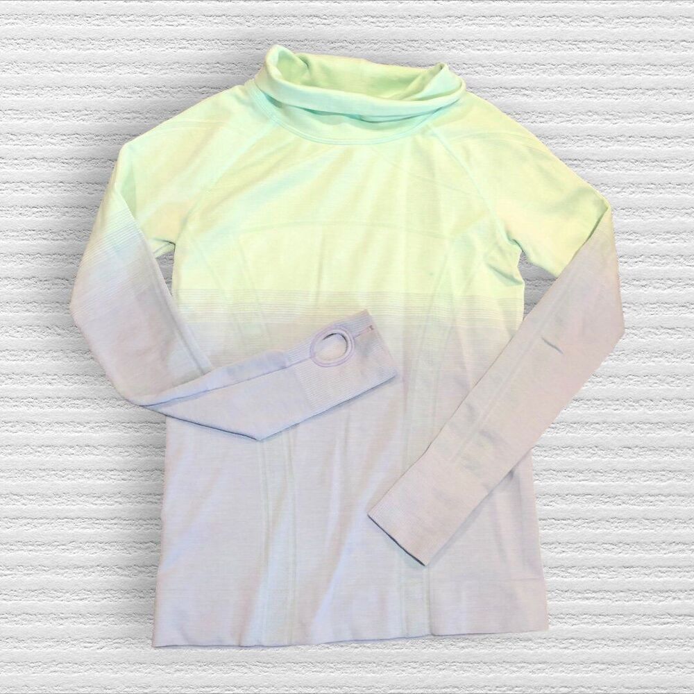 Ivivva 12 Purple Green Base Layer Turtleneck